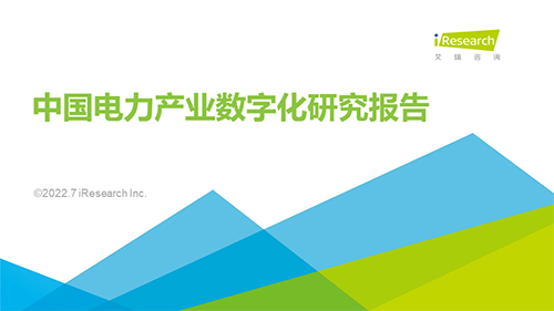 2022年中國電力產業數字化研究報告
